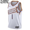 Camiseta Niños NBA Phoenix Suns Devin Booker 2023-24 Nike Association Edition Blanco Swingman